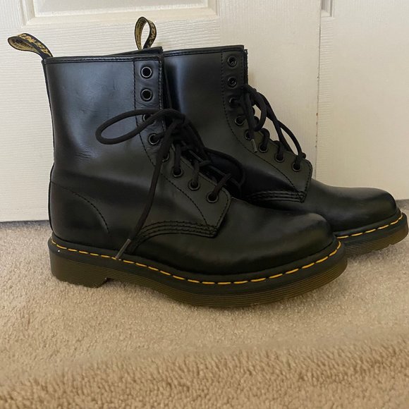 matt black dr martens